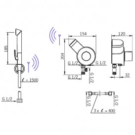 Смеситель ORAS OPTIMA для биде с ручным душем 197095