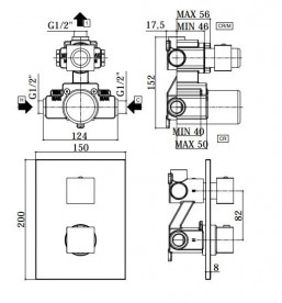 Смеситель с термостатом для душа Paffoni Elle хром LEQ 513 CR