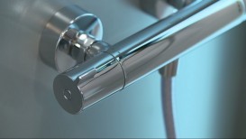 Змішувач з термостатом двухвентильний для ванни Hansgrohe колекція Ecostat 1001 CL хром 13201000