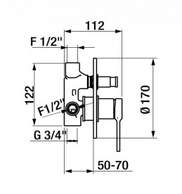 Смеситель скрытый (встраиваемый) GRB Time хром 47125470