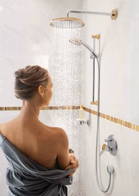 Смеситель скрытый (встраиваемый) Hansgrohe коллекция Metropol Classic хром/золото 31345090