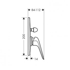 Змішувач прихований (вбудований) Hansgrohe колекція Novus хром 71047000