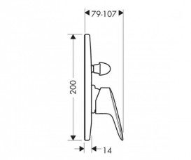 Смеситель скрытый (встраиваемый) Hansgrohe коллекция Logis хром 71409000