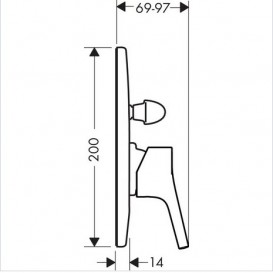Смеситель скрытый (встраиваемый) Hansgrohe коллекция Talis S хром 72407000