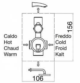 Змішувач прихованого монтажу Fiore Kevon одноважільний чорний матовий 81NN7517