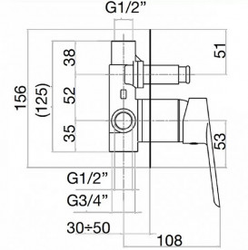 Змішувач прихованого монтажу Fiore Kevon одноважільний чорний матовий 81NN7517