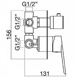Смеситель скрытого монтажа Fiore Kevon однорычажный 3 потребителя черный матовый 81NN7501