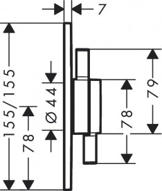 Змішувач прихованого монтажу Hansgrohe DuoTurn Q 2 споживача хром 75414000