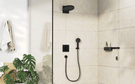 Змішувач прихованого монтажу Hansgrohe DuoTurn E 2 споживача матовий чорний 75417670