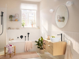 Смеситель скрытого монтажа Hansgrohe Rebris S однорычажный черный матовый 72467670