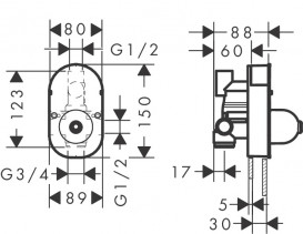 Смеситель скрытого монтажа Hansgrohe Vernis Shape однорычажный хром 71472000
