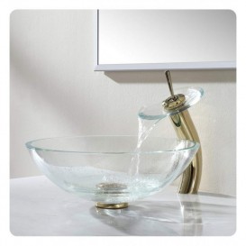 Смеситель водопад для раковины Kraus Single золото KGW-1700G