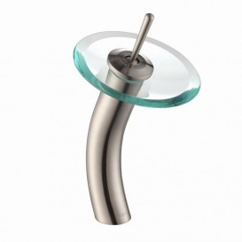 Смеситель водопад для раковины Kraus Single сатин KGW-1700SN