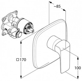 Змішувач вбудовується для душа Kludi Ameo змішувач хром 416550575