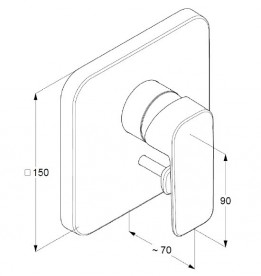 Змішувач вбудовується для душа Kludi Pure & Style змішувач хром 404190575
