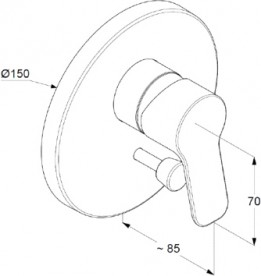 Змішувач вбудовується для ванни і душа Kludi Pure & Easy зовнішня частина змішувач хром 374190565