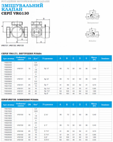Смесительный 3-ходовой клапан Esbe VRG131 DN40 Rp 1½'' kvs25 латунь 11603400