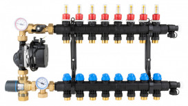 Смесительный модуль Afriso BTU 501 для теплого пола с клапаном ATM насос Grundfos UPM3 Auto 9050110