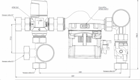 Смесительный модуль Afriso BTU 501 для теплого пола с клапаном ATM насос Grundfos UPM3 Auto 9050110