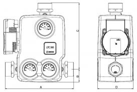 Смесительный узел Esbe LTC 361 Rp 1'' 55 °C с насосом Yonos Para MS/6-43/SC 55006000