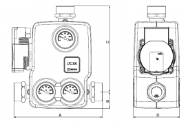 Змішувальний вузол Esbe LTC 361 Rp 1¼'' 55°C з насосом Yonos Para MS/6-43/SC 55006400