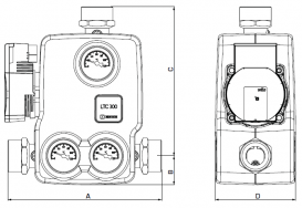 Змішувальний вузол Esbe LTC 381 Rp 1½'' 55°C з насосом Yonos Para MS/8-60/SC 55006800