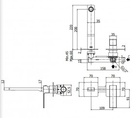 Смиситель для раковини PAFFONI ELLE EL 106 CR 70