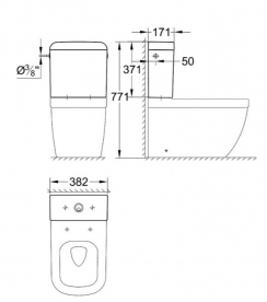 Бачок для унітазу Grohe Euro Ceramic підводка збоку альпін-білий 39333000