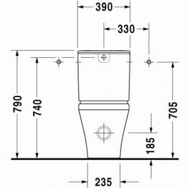 Бачок Duravit DuraStyle кераміка білий 0935000005