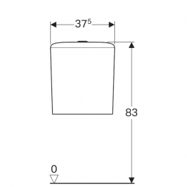 Змивний бачок зовнішнього монтажу Geberit iCon подвійний змив санфарфор білий 229420000