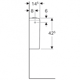 Змивний бачок зовнішнього монтажу Geberit iCon Square подвійний змив санфарфор білий 228950000