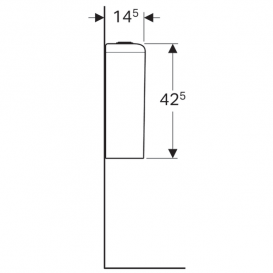 Змивний бачок зовнішнього монтажу Geberit iCon поличного типу подвійний змив санфарфор білий 500.409.01.1