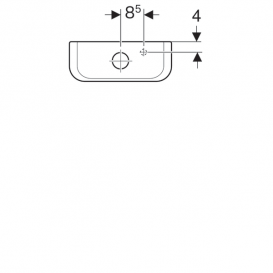 Смывной бачок наружного монтажа Geberit iCon Square двойной смыв санфарфор белый 500.411.01.1