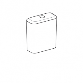 Смывной бачок наружного монтажа Geberit iCon Square двойной смыв санфарфор белый 500.411.01.1