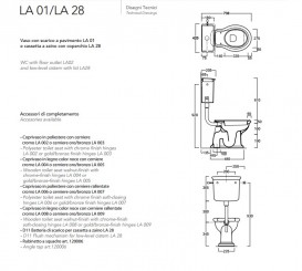 Бачок Simas Lante фаянс білий LA28