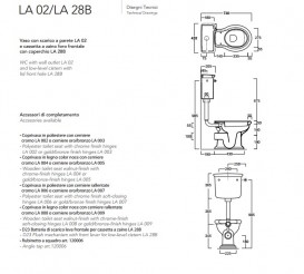 Смывной бачок Simas Lante фаянс белый LA28B