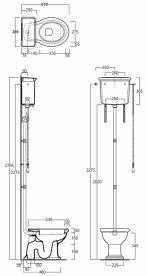 Бачок Simas Lante фаянс білий LA06
