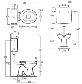 Бачок Simas Londra середній фаянс білий LO 912