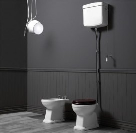 Смывной бачок Simas Londra высокий фаянс белый LO 902