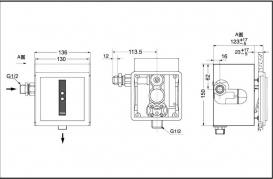Смывной вентиль для писсуара TOTO сенсорный хром DUE106UPA