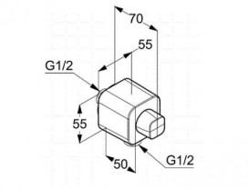 З'єднання для шланга Kludi A-Qa з запірним вентилем без зворотного клапана 6554505-00