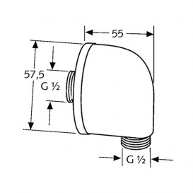 Соединение для шланга Kludi Sirena хром 6054105-00