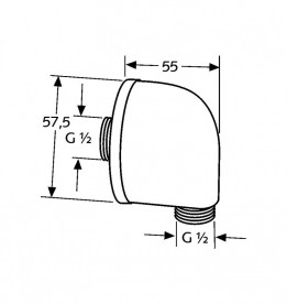 Соединение для шланга Kludi Sirena с защитой от обратного тока воды 6056305-00