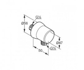 Соединение для шланга Kludi Sirena с защитой от обратного тока воды белый 6306143-00