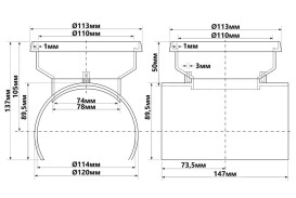 Соединение McAlpine универсальное 110х110 мм MPSOB110
