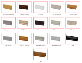 З'єднання на плінтус San Decor Elegance ПВХ палітра на вибір СЭххх