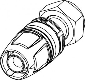 З'єднання пряме TECE TECElogo-Push з накидною гайкою 20х3/4'' латунь/PPSU 8630203