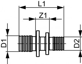Соединение редукционное Tece TECEflex труба-труба 50x40 бронза 706609