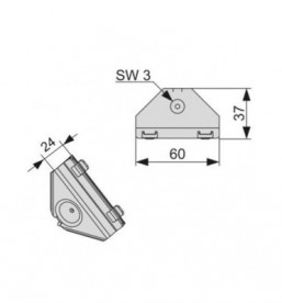Соединение угловое  90° Tece Teceprofil нержавеющая сталь 9010002