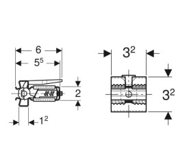 З'єднувач для профілю Geberit GIS сталь 461.200.00.1